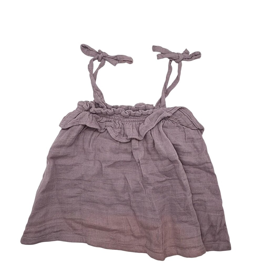 Angel Dear Girls Ruffled Lilac Top With Adjustable Straps Size 18-24M NWT